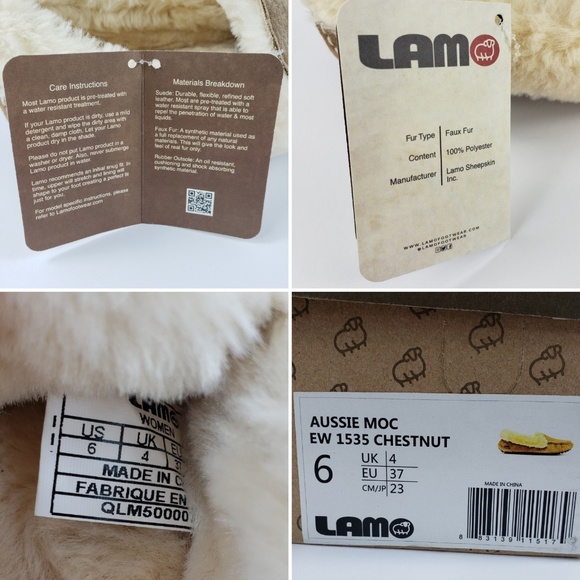 SOLD Lamo Aussie Moc Mocassin Slipper Chestnut - Picture 8 of 8